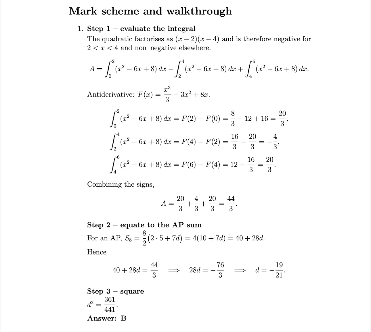 Markscheme preview